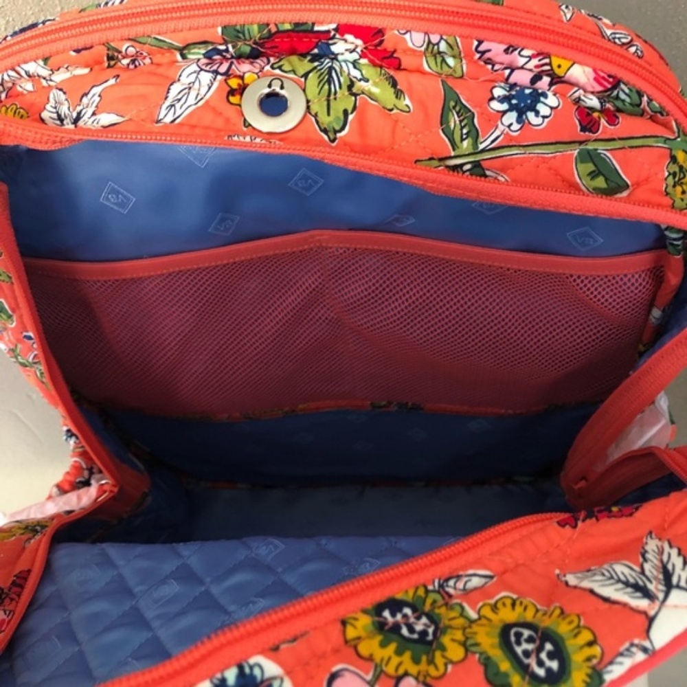 Vera Bradley Campus Backpack Laptop Coral floral - Picture 3 of 7